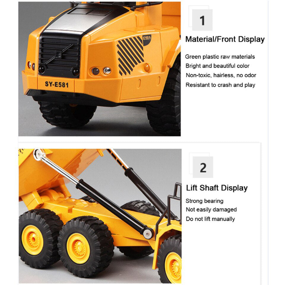 1:18 40CM 4WD Remote control toys Multi-function RC Car Articulated Dump Engineer Truck Kids Children Toys radio control car