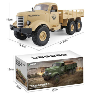 JJR/C Q60 1/16 2.4G 6WD RC Off-Road Military Truck Transporter RC Car Remote Control Vehicle for Children Gift Kids Toy