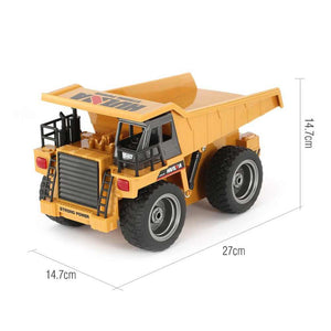 HUINA 1/18 2.4G 6CH RC Dump Truck Remote Control Construction Engineering Vehicle with Light Effect Toy for boys gift