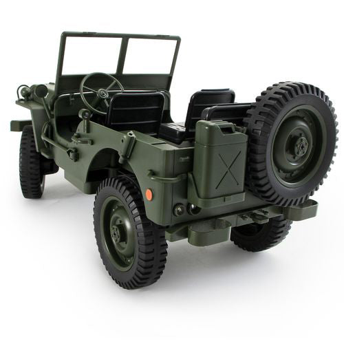 JJRC Q65 1:10 RC Military Truck Off-Road Remote Control Climbing Toy Car with Canopy Cloth LED Light Four-Wheel Drive 15km/h